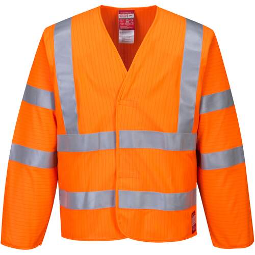 Portwest Hi-Vis Anti Static Jacket - Flame Resistant - Orange