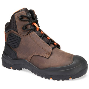 Portwest Steel Leather Ankle Boot S3 SC HRO HI CI LG SR - Brown/Orange