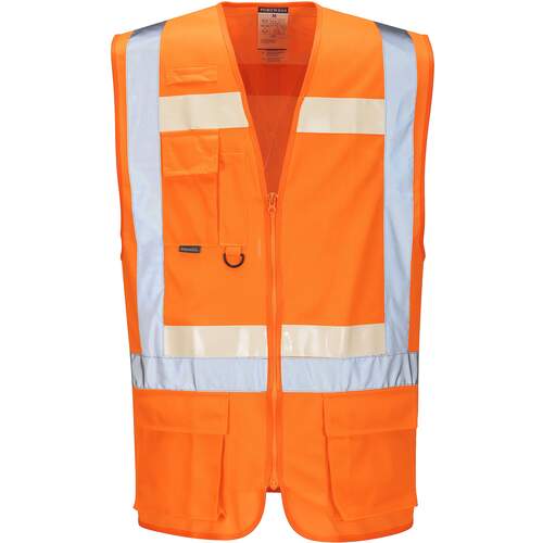 Portwest Glowtex Ezee Zip Executive Vest - Orange