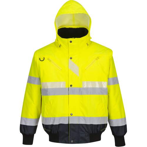 Portwest Glowtex 3-in-1 Jacket - Yellow/Navy