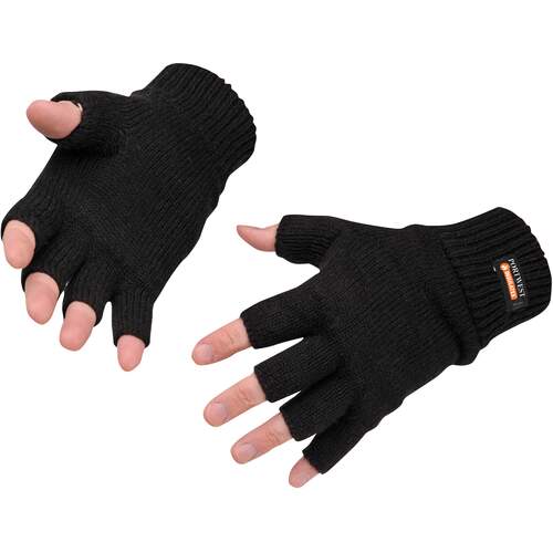 Portwest Fingerless Knit Insulatex Glove - Black