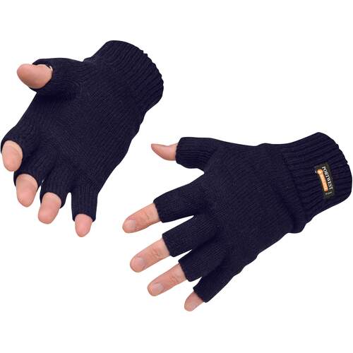 Portwest Fingerless Knit Insulatex Glove - Navy
