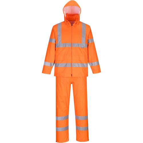 Portwest Hi-Vis Packaway Rainsuit - Orange