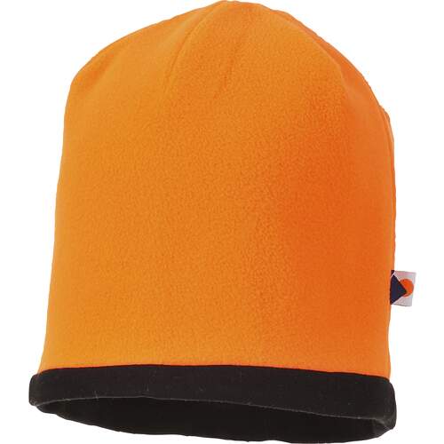 Portwest Reversible Hi-Vis Beanie Hat - Orange/Black