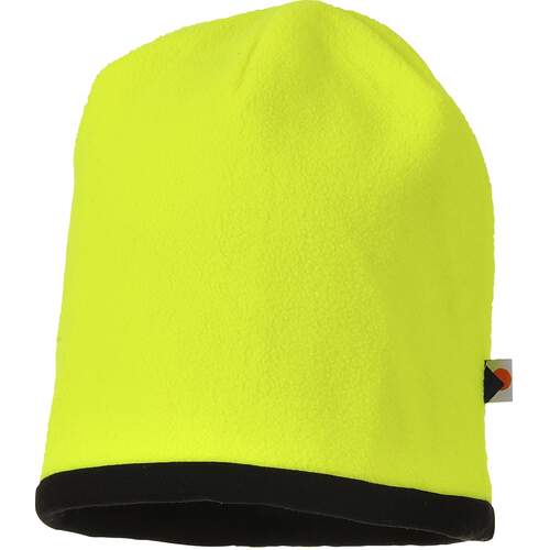 Portwest Reversible Hi-Vis Beanie Hat - Yellow/Black
