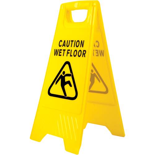 Portwest Wet Floor Warning Sign - Yellow