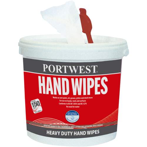 Portwest Hand Wipes (150 Wipes) - White