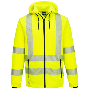 Portwest KX3 Sport Hi-Vis Zipped Hoodie  - Yellow