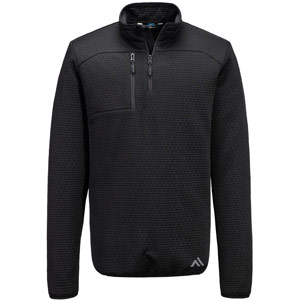 Portwest KX3 Sport Textured 1/4 Zip Sweatshirt - Black