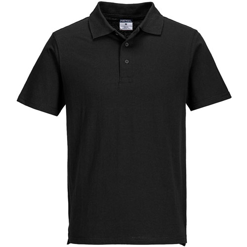 Portwest Lightweight Jersey Polo Shirt (48 in a box) - Black