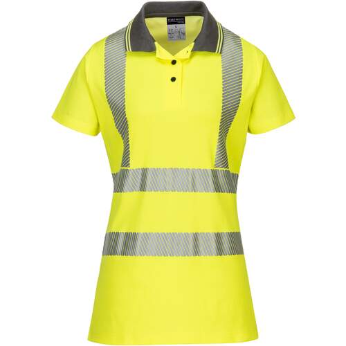 Portwest Women's Pro Polo Shirt - Yellow/Grey
