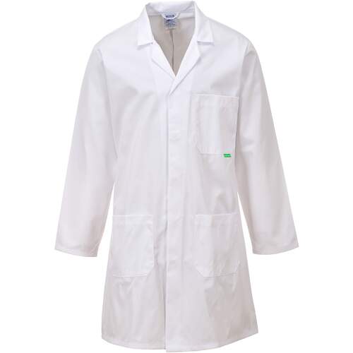 Portwest Anti-Microbial Lab Coat - White