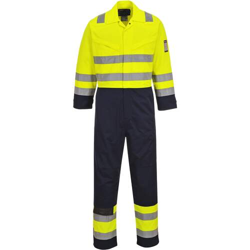 Portwest Hi-Vis Modaflame Coverall - Yellow/Navy