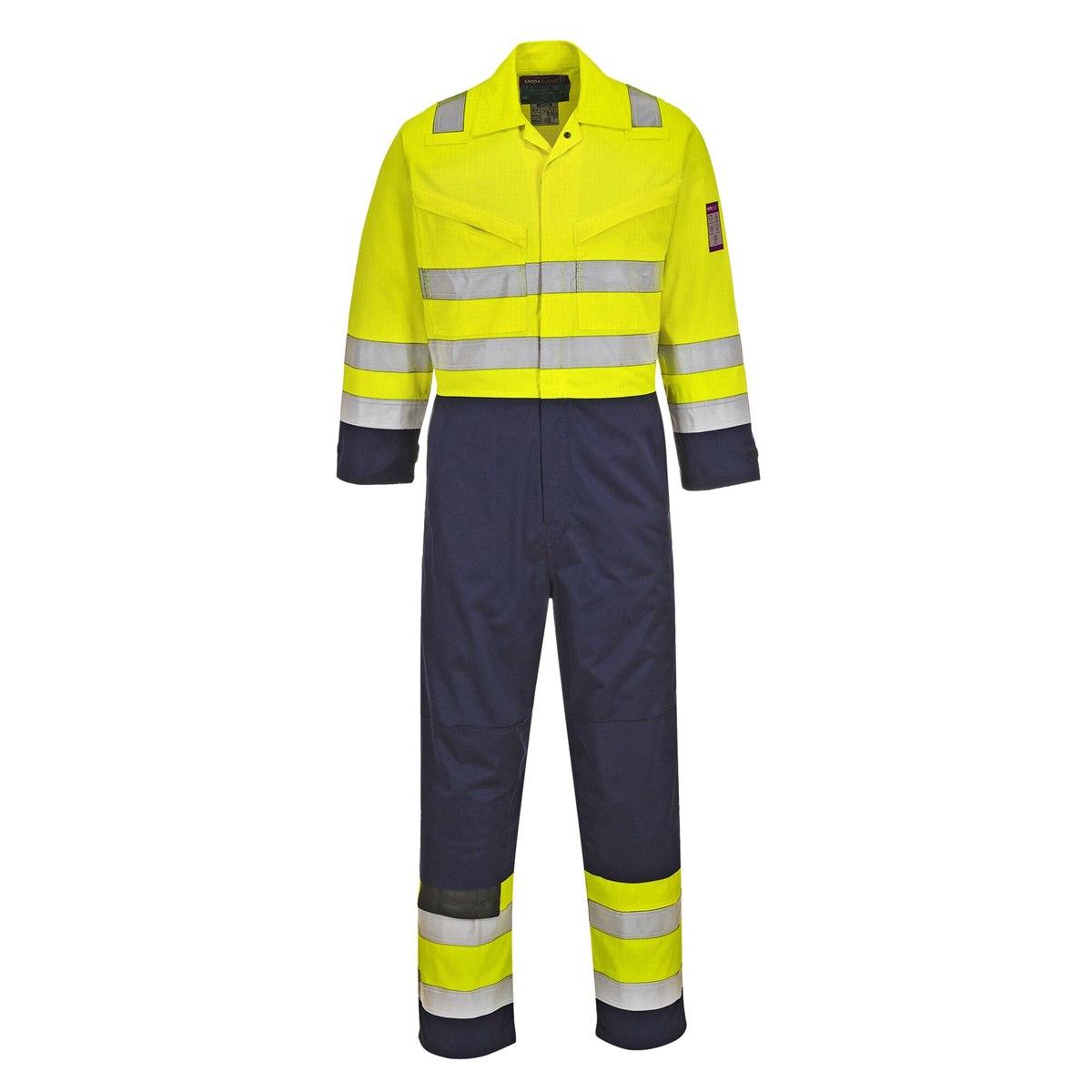 Portwest Hi-Vis Modaflame Coverall - Yellow/Navy