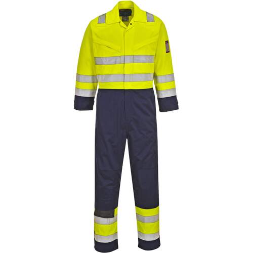 Portwest Hi-Vis Modaflame Coverall - Yellow/Navy Tall