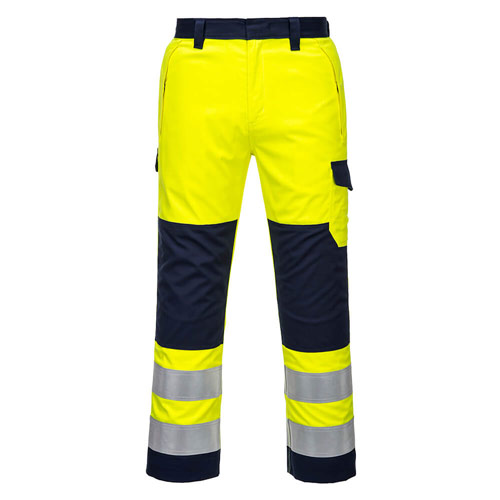 Portwest Hi-Vis Modaflame Trouser - Yellow/Navy Short