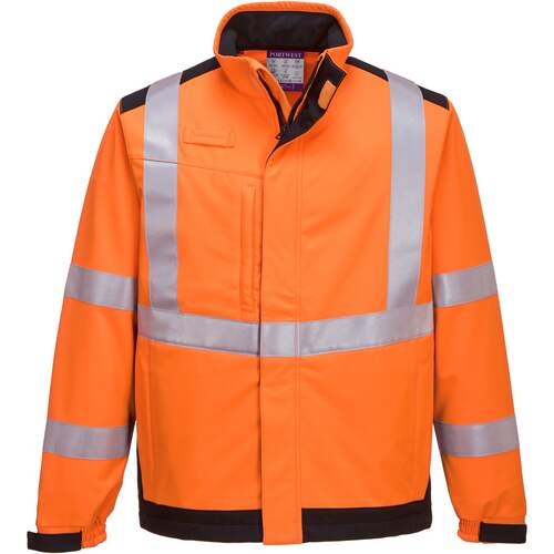 Portwest Modaflame Multi Norm Arc Softshell Jacket - Orange/Navy