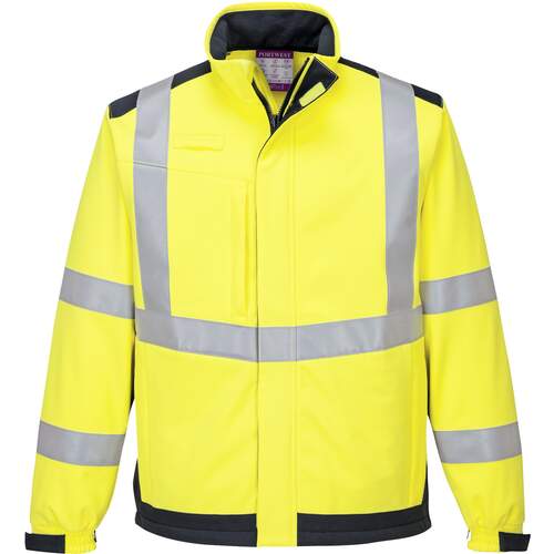 Portwest Modaflame Multi Norm Arc Softshell Jacket - Yellow/Navy