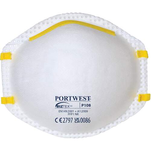 Portwest FFP1 Respirator Blister Pack (3) - White