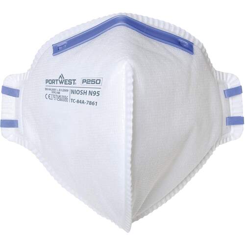 Portwest FFP2 Fold Flat Respirator - White