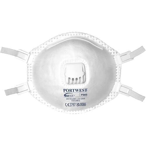Portwest FFP3 Valved Dolomite Respirator - White