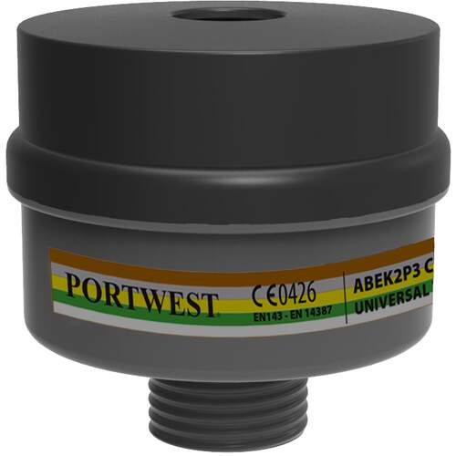 Portwest ABEK2P3 Combination Filter Universal Thread - Black