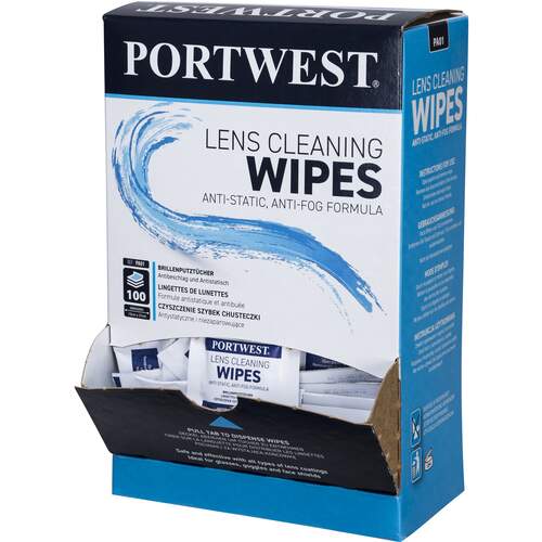 Portwest Lens Cleaning Wipes - White