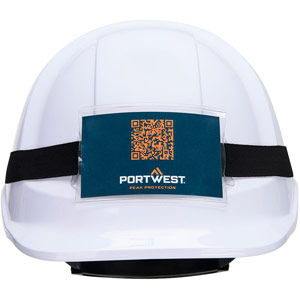 Portwest Universal Helmet Badge Holder - Black