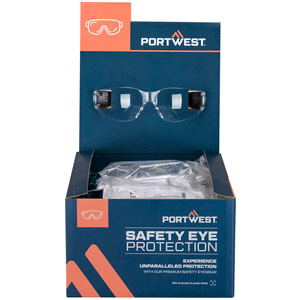 Portwest Retail-Ready PW32 Glasses Pk12 - Clear