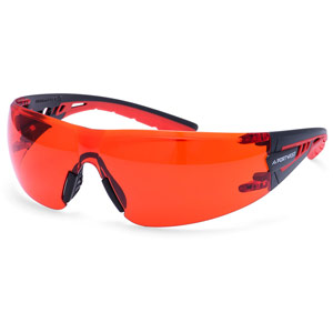 Portwest Tech Look Lite KN Safety Glasses - Red