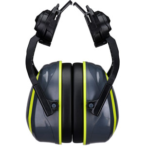Portwest HV Extreme Ear Defenders Medium Clip-On Metal Free - Grey/Yellow