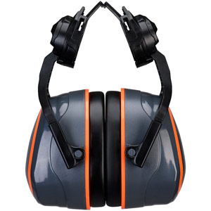Portwest HV Extreme Ear Defenders High Clip-On Metal Free - Grey/Orange