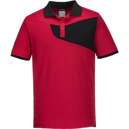 Portwest PW2 Polo Shirt S/S - Red/Black
