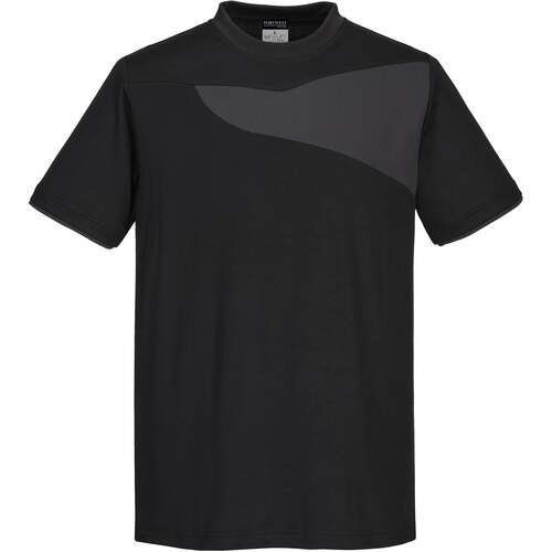 Portwest PW2 T-Shirt S/S - Black/Zoom Grey