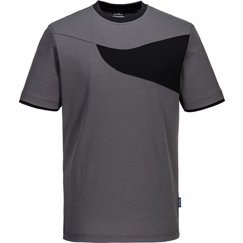 Portwest PW2 Cotton Comfort T-Shirt S/S - Zoom Grey/Black