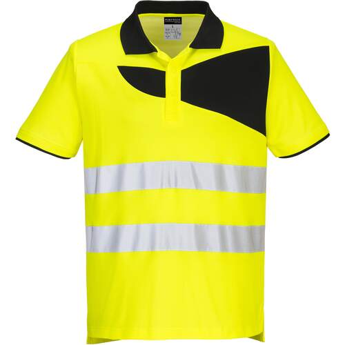 Portwest PW2 Hi-Vis Polo Shirt S/S - Yellow/Black