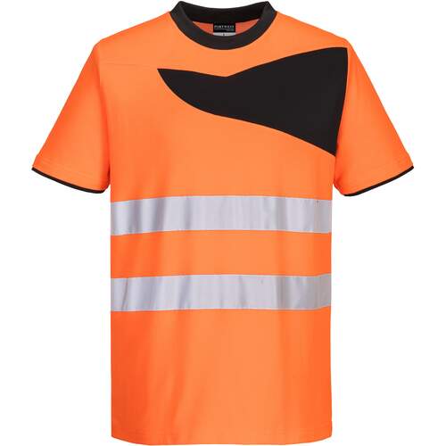 Portwest PW2 Hi-Vis T-Shirt S/S - Orange/Black