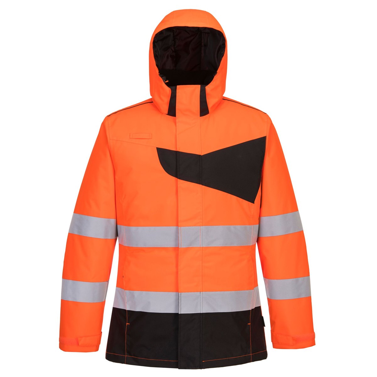 Portwest PW2 Hi-Vis Winter Jacket - Orange/Black