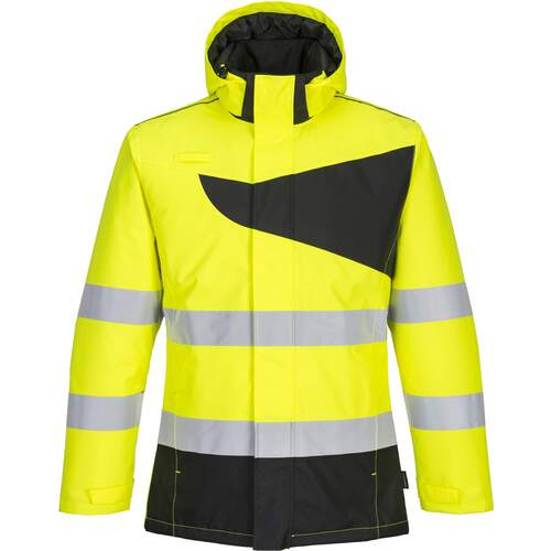 Portwest PW2 Hi-Vis Winter Jacket - Yellow/Black