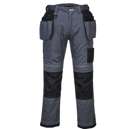 Portwest PW3 Stretch Holster Work Trousers - Zoom Grey/Black