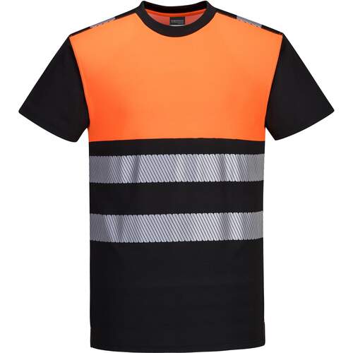 Portwest PW3 Hi-Vis Class 1 T-Shirt - Black/Orange
