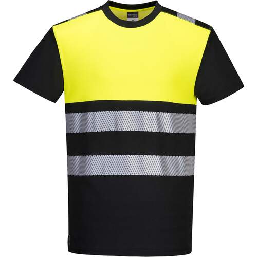 Portwest PW3 Hi-Vis Class 1 T-Shirt - Black/Yellow