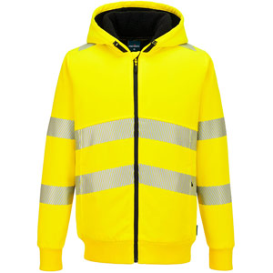 Portwest PW321 Hi-Vis Zipped Winter Hoodie - Yellow