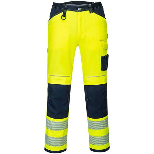 Portwest PW3 Hi-Vis Work Trouser - Yellow/Navy Short