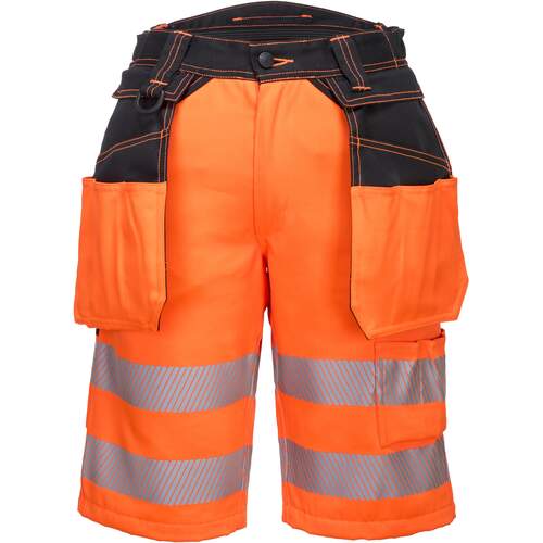 Portwest PW3 Hi-Vis Holster Shorts - Orange/Black