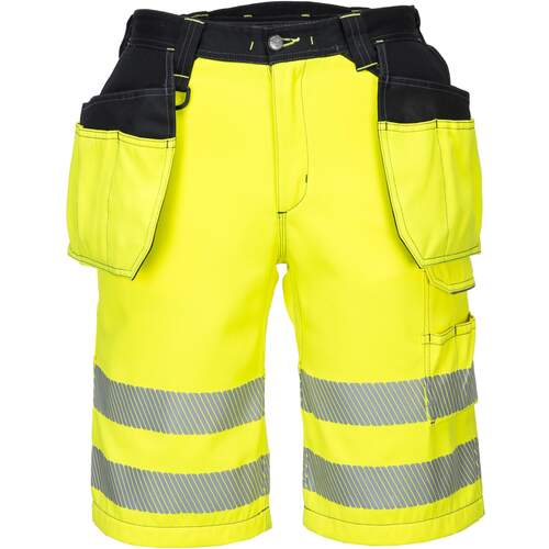 Portwest PW3 Hi-Vis Holster Shorts - Yellow/Black