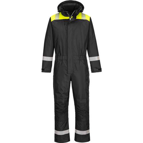 Portwest PW3 Winter Coverall - Black/Yellow