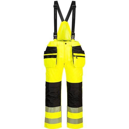 Portwest PW3 Hi-Vis Rain Trousers - Yellow/Black