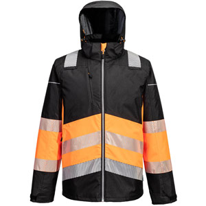 Portwest PW3 Hi-Vis Class 1 Winter Jacket - Orange/Black