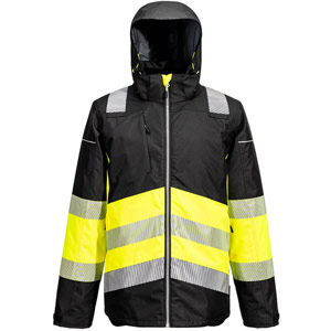 Portwest PW3 Hi-Vis Class 1 Winter Jacket - Yellow/Black